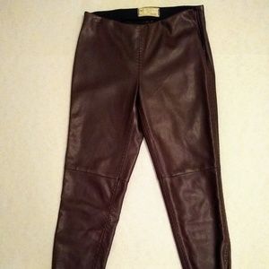 Free People Faux Leather Leggings - 4